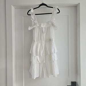 MODA International Victoria’s Secret Ruffle Dress Medium White